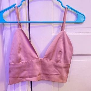 silky pink tank top